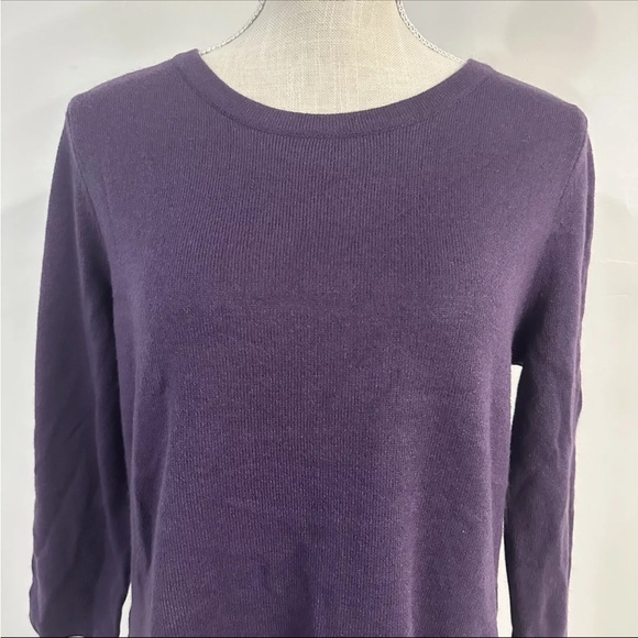 New York Company Sweater 3/4 Sleeve Crew Neck Knit Grommet Side - Picture 2 of 7